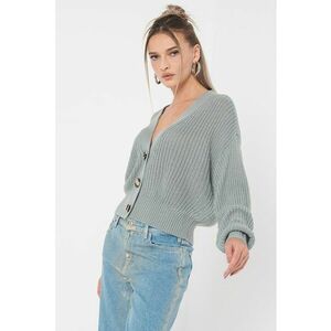 Cardigan din tricot gros cu maneci cazute Justy imagine