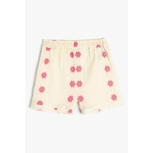 Pantaloni scurti de bumbac cu model floral imagine