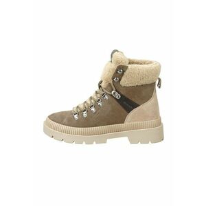 Ghete de piele intoarsa cu insertii de blana shearling sintetica imagine