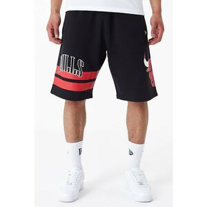 Pantaloni scurti cu imprimeu logo si buzunare laterale Chicago Bulls imagine