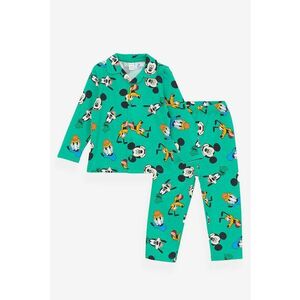 Pijama cu pantaloni lungi si imprimeu Mickey Mouse imagine