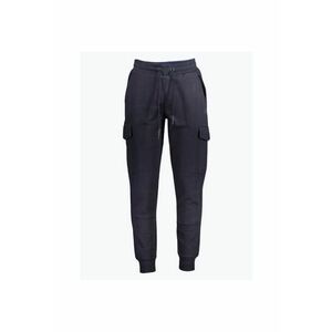 Pantaloni sport barbati cu bata elastica si design cu multe buzunare bleumarin inchis imagine