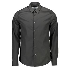 Camasa barbati cu logo si croiala Slim fit negru imagine