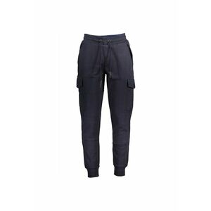 Pantaloni sport barbati cu bata elastica si design cu multe buzunare bleumarin inchis 55813 imagine