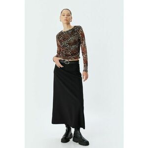 Bluza cu animal print si maneci lungi imagine