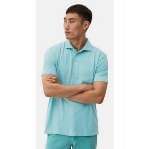 Tricou polo barbati din amestec de bumbac si in cu croiala Regular fit - Turcoaz imagine