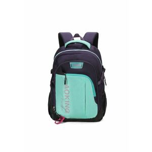 Rucsac unisex cu model colorblock si buzunare multiple imagine