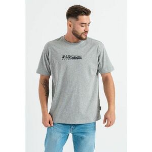 Tricou cu decolteu la baza gatului si imprimeu logo imagine