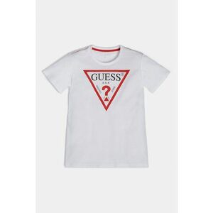 GUESS - Tricou de bumbac organic cu imprimeu logo imagine