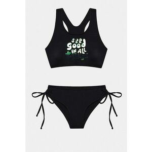 Costum de baie in doua piese cu text imagine