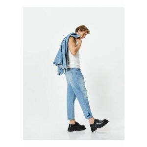 Blugi relaxded fit de denim imagine