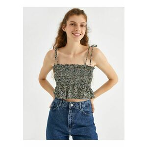 Top crop cu imprimeu floral imagine