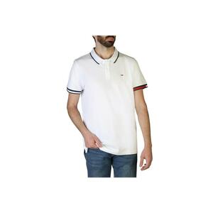 Tricou polo - barbati Flag DM0DM12963 cu croiala Regular Fit si detalii contraste - Alb imagine