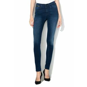 Blugi skinny din material elastic - cu fermoar decorativ Zackie imagine