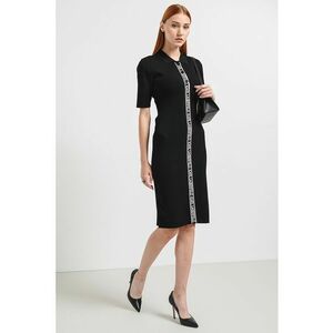 Rochie polo striata tricotata imagine