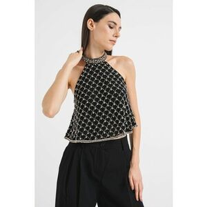 Top halter cu aplicatii imagine