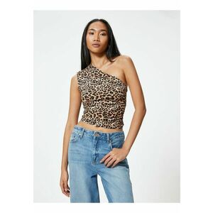 Bluza crop cu animal print imagine