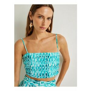 Top crop cu animal print imagine