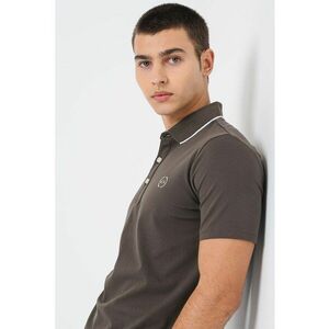 Tricou polo slim fit cu logo pe piept imagine