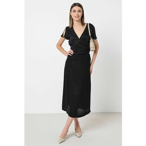 Rochie midi cu decolteu cache-coeur imagine