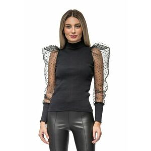 Bluza cu maneci bufante transparente imagine