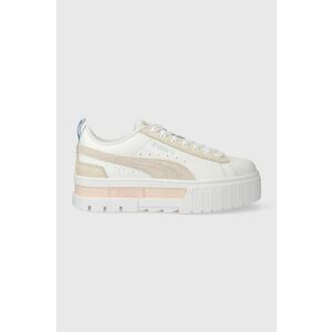 Puma sneakers din piele Mayze Mix Wns culoarea alb imagine