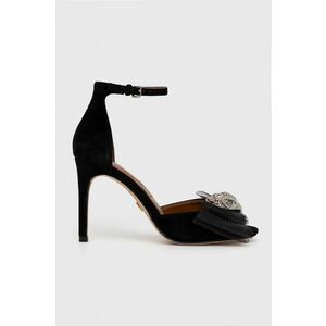 Kurt Geiger London sandale din piele intoarsa Kensington Bow Sandal culoarea negru, 9989100209 imagine