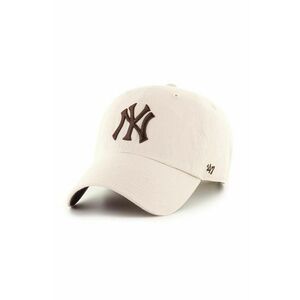 47brand sapca MLB New York Yankees culoarea bej, cu imprimeu imagine