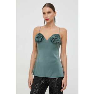 Bardot bluza femei, culoarea verde, neted imagine