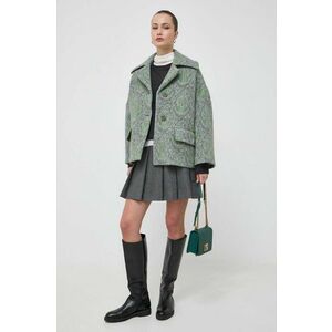 Beatrice B geaca de lana culoarea verde, de tranzitie, oversize imagine