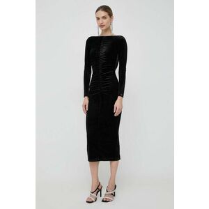 Nissa rochie culoarea negru, midi, mulata imagine