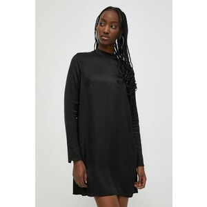 Superdry rochie culoarea negru, mini, mulata imagine