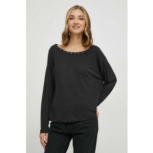 Pepe Jeans longsleeve din amestec de in culoarea negru imagine