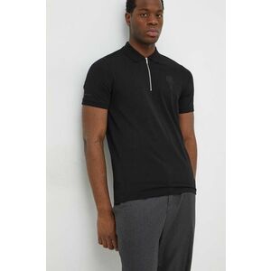 Karl Lagerfeld tricou polo bărbați, culoarea negru, cu imprimeu 541221.745400 imagine