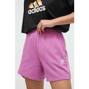 adidas Originals pantaloni scurți femei, culoarea roz, uni, high waist IR5958 imagine