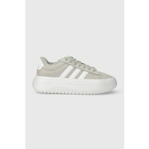 adidas sneakers din piele GRAND COURT culoarea gri IE1103 imagine