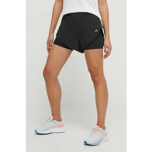 adidas Performance pantaloni scurți de antrenament Designed for Training culoarea negru, uni, high waist IM8178 imagine