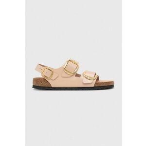 Birkenstock sandale de piele Milano BB femei, culoarea bej, 1026484 imagine