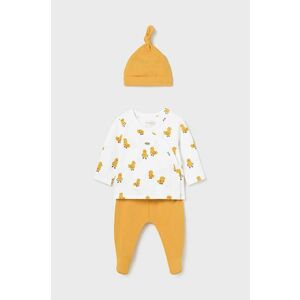 Mayoral Newborn compleu bebe culoarea galben imagine