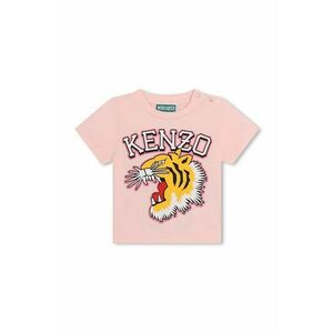 Kenzo Kids tricou de bumbac pentru copii culoarea roz, cu imprimeu imagine