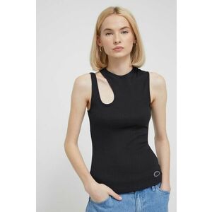 Desigual top femei, culoarea negru imagine