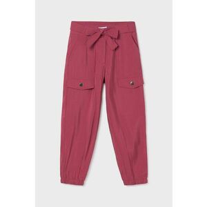 Mayoral pantaloni copii culoarea bordo, neted imagine