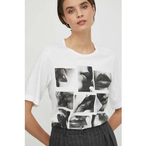 Sisley tricou din bumbac femei, culoarea alb imagine