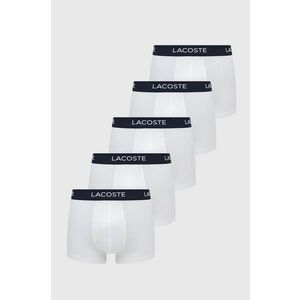 Lacoste boxeri (5-pack) barbati, culoarea alb imagine