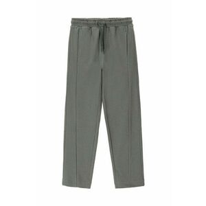 Coccodrillo pantaloni de trening din bumbac pentru copii culoarea verde, neted imagine