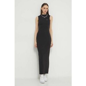 Tommy Jeans rochie culoarea negru, maxi, mulată DW0DW17929 imagine