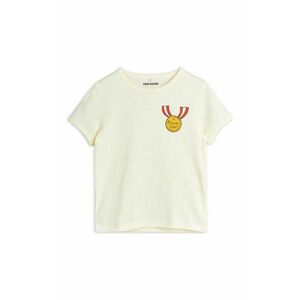 Mini Rodini tricou de bumbac pentru copii Medal culoarea alb, cu imprimeu imagine