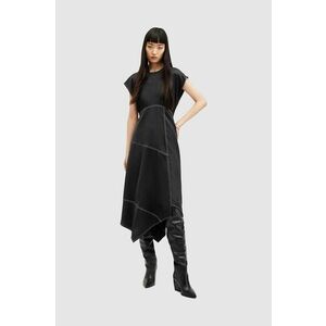 AllSaints rochie AGNES culoarea negru, maxi, evazati imagine