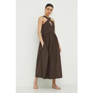 Max Mara Beachwear rochie de plajă culoarea maro 2416220000000 imagine