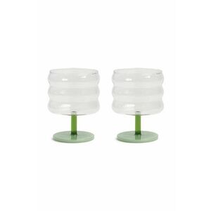 &k amsterdam set de pahare de vin Mingle Green 2-pack imagine